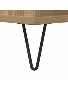 Tavolino da salotto rovere artigianale 60 x 50 x 40 cm 2