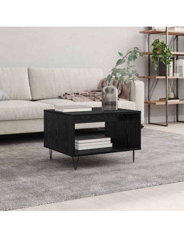 Tavolino da salotto Rovere nero 60 x 50 x 40 cm