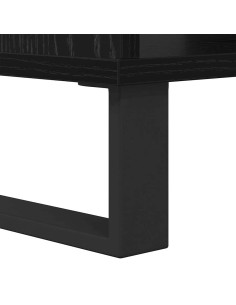 Tavolino da salotto Rovere nero 60 x 50 x 40 cm 2