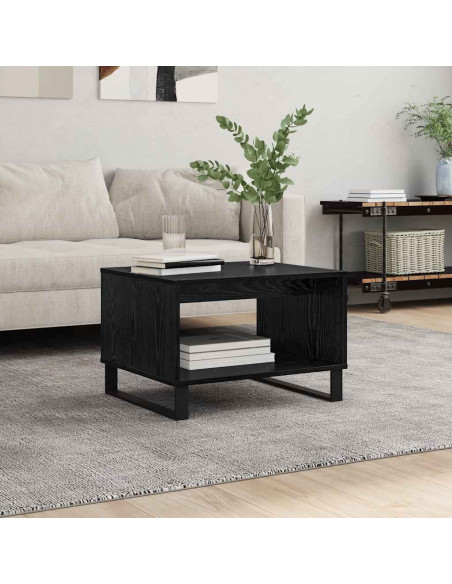 Tavolino da salotto Rovere nero 60 x 50 x 40 cm