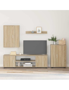 Set mobile TV 4 pcs Rovere Sonoma Legno multistrato 2