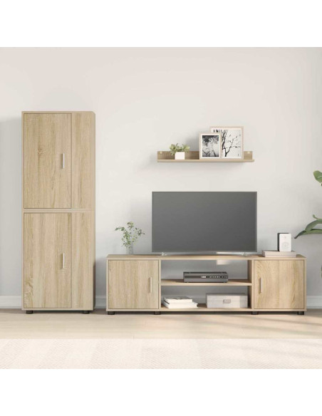 Set di mobile TV da 4 pezzi 4 pcs rovere sonoma