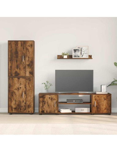 Set mobile TV 4 pcs Rovo affumicato Legno multistrato