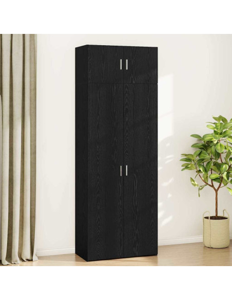 Armadio Rovere nero 80 x 41 x 225 cm Legno multistrato