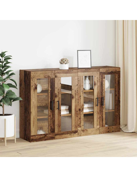 Armadi da Muro 2 pcs Legno vecchio 69.5 x 34 x 90 cm