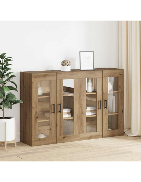 Armadi da Muro 2 pcs rovere artigianale 69.5 x 34 x 90 cm