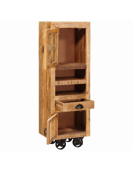 Credenza Marrone 40 x 30 x 120.5 cm legno massello di mango