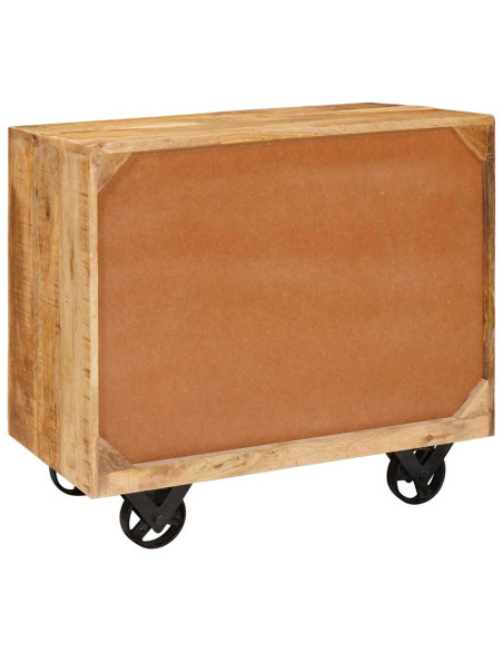 Mobile laterale Marrone 70 x 38 x 63 cm legno massello di mango