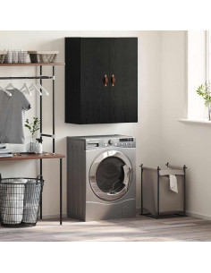 Armadietto a muro Rovere Nero 69,5 x 34 x 90 cm 2