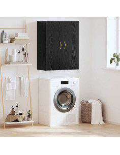 Armadietto a muro Rovere Nero 69,5 x 34 x 90 cm 2