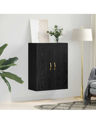Armadietto a muro Rovere Nero 69,5 x 34 x 90 cm