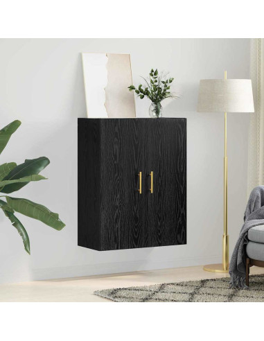 Armadietto a muro Rovere Nero 69,5 x 34 x 90 cm