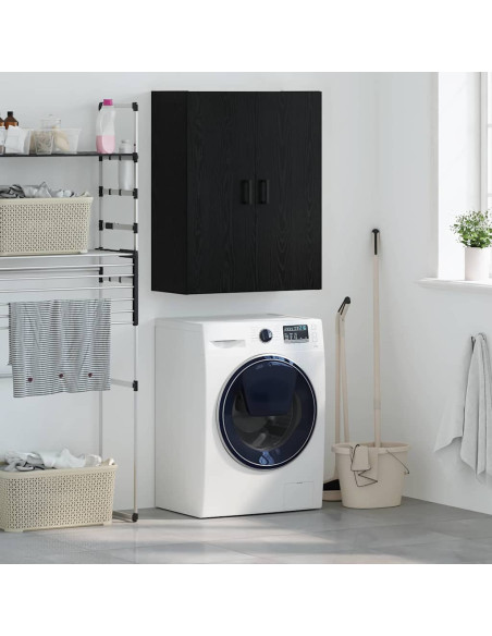 Armadietto a muro Rovere Nero 69,5 x 34 x 90 cm