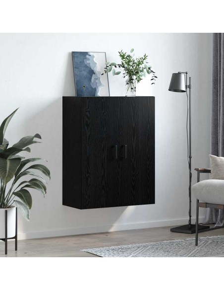 Armadietto a muro Rovere Nero 69,5 x 34 x 90 cm