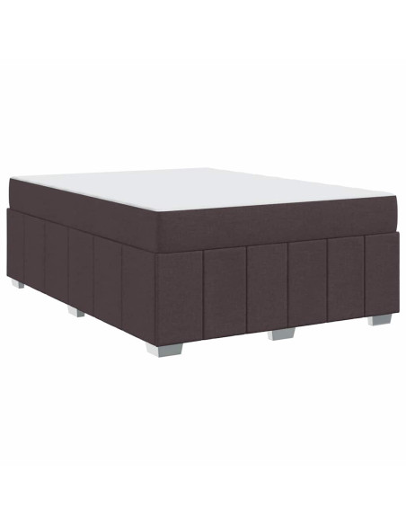Struttura del letto Marrone scuro 140 x 200 cm Tessuto