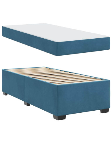 Struttura del letto Blu Scuro 100 x 200 cm Tessuto