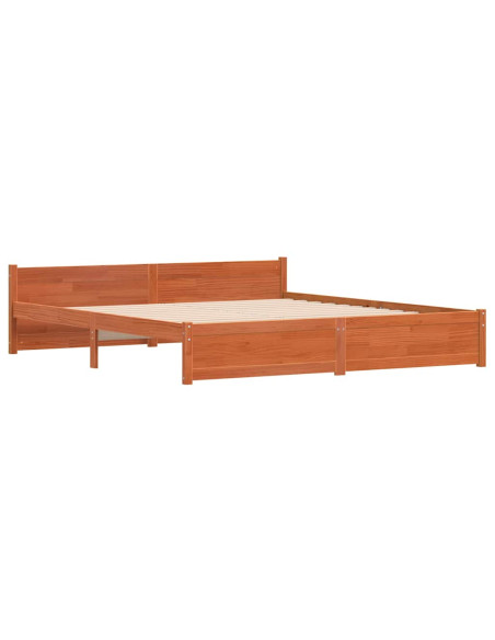 Struttura del letto con testiera Cera marrone 180 x 200 cm