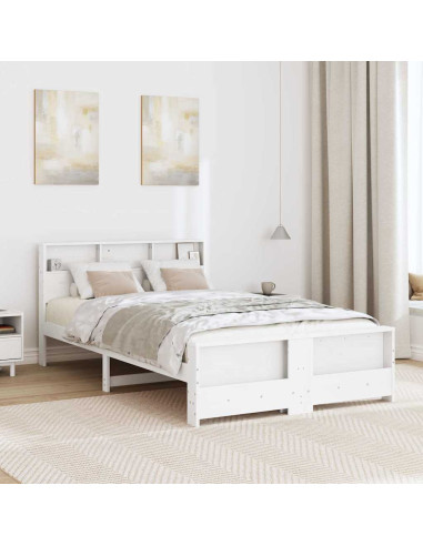 Struttura del letto Bianco 140 x 190 cm Legno multistrato