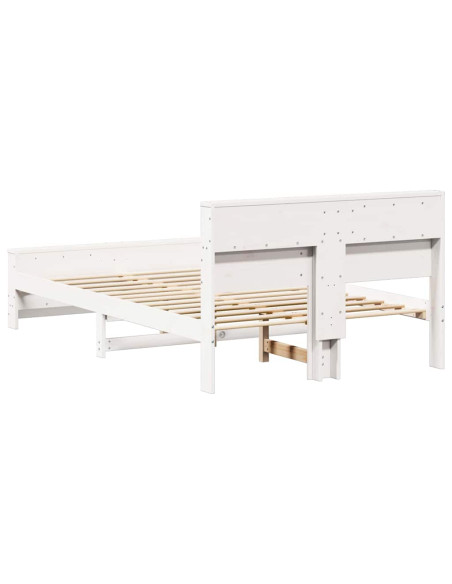 Struttura del letto Bianco 140 x 190 cm Legno di pino massello