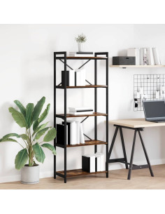 Libreria Rovere fumé 60 x 30 x 155 cm Legno multistrato 2