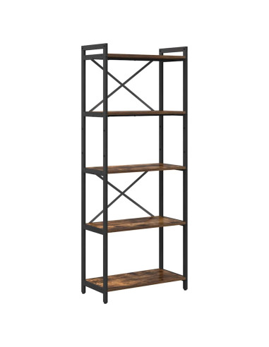 Libreria Rovere fumé 60 x 30 x 155 cm Legno multistrato