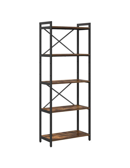 Libreria Rovere fumé 60 x 30 x 155 cm Legno multistrato