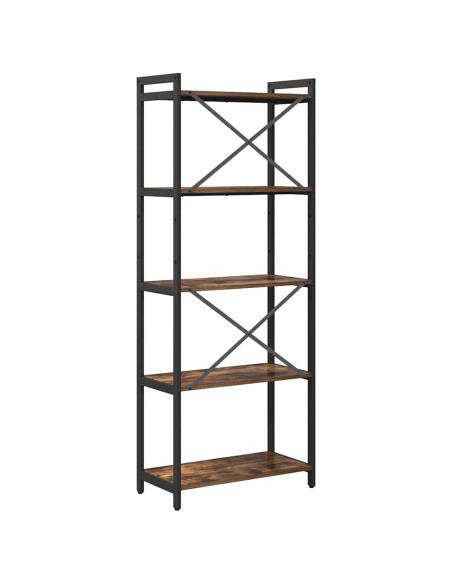 Libreria Rovere fumo 60 x 30 x 153 cm Legno multistrato