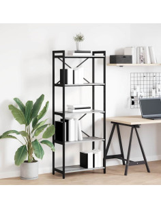 Libreria Grigio sonoma 60 x 30 x 155 cm Legno multistrato 2