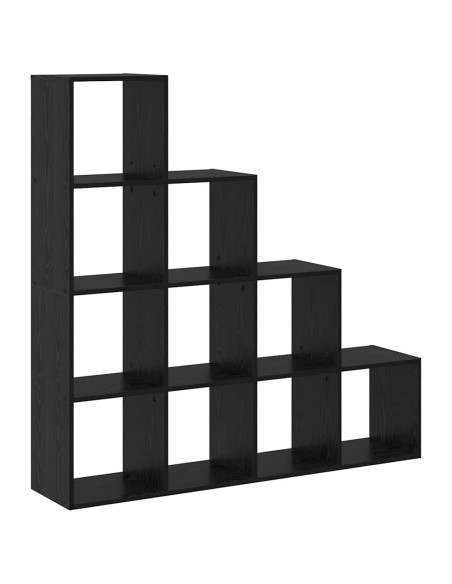 Libreria divisoria Rovere nero 131.5 x 29 x 131.5 cm