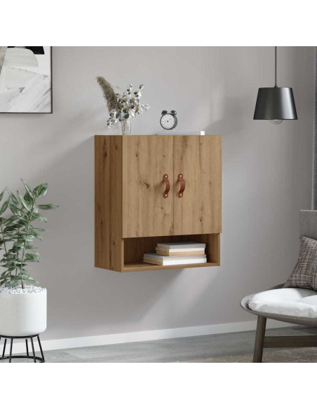 Armadietto a muro rovere artigianale 60 x 31 x 70 cm