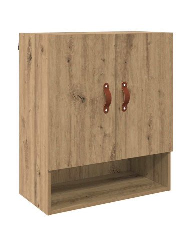 Armadietto a muro rovere artigianale 60 x 31 x 70 cm