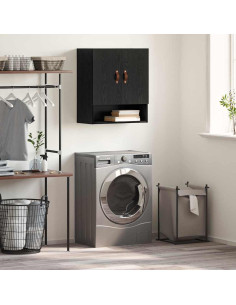 Armadietto a muro Rovere nero 60 x 31 x 70 cm Legno multistrato 2