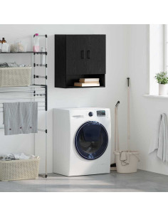 Armadietto a muro Rovere nero 60 x 31 x 70 cm Legno multistrato 2