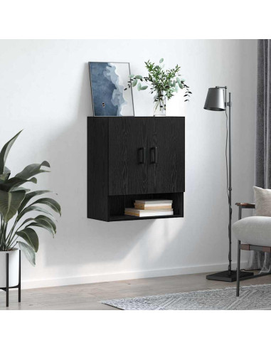 Armadietto a muro Rovere nero 60 x 31 x 70 cm Legno multistrato