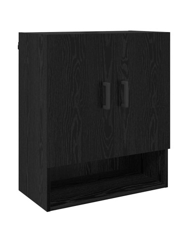 Armadietto a muro Rovere nero 60 x 31 x 70 cm Legno multistrato