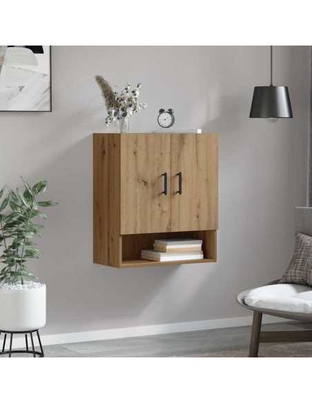 Armadietto a muro rovere artigianale 60 x 31 x 70 cm