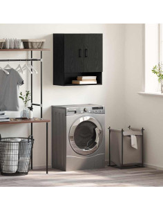 Mobiletto a muro Rovere Nero 60 x 31 x 70 cm Legno multistrato 2