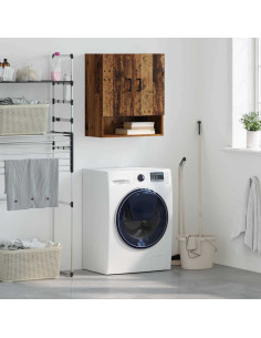 Armadietto a muro Legno antico 60 x 31 x 70 cm 2