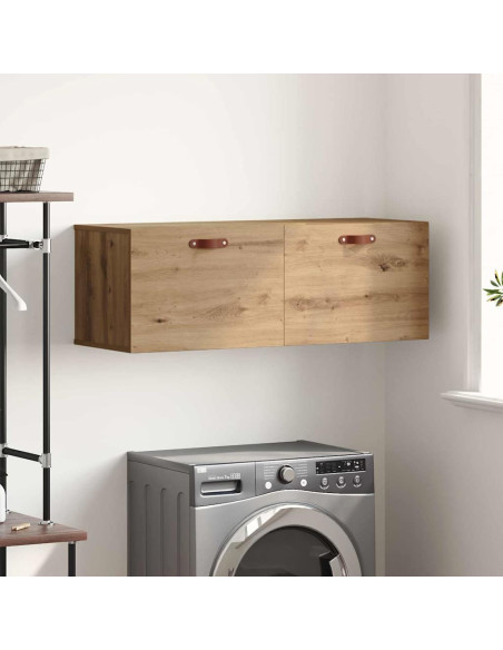 Armadietto a muro rovere artigianale 100 x 36.5 x 35 cm