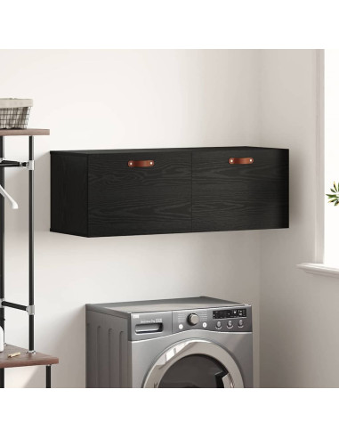 Mobiletto a muro Rovere Nero 100 x 36,5 x 35 cm