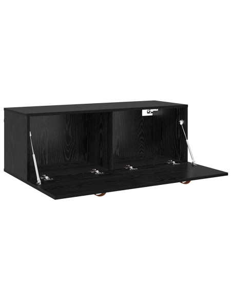 Mobiletto a muro Rovere Nero 100 x 36,5 x 35 cm