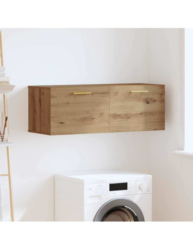 Armadietto a muro rovere artigianale 100 x 36.5 x 35 cm