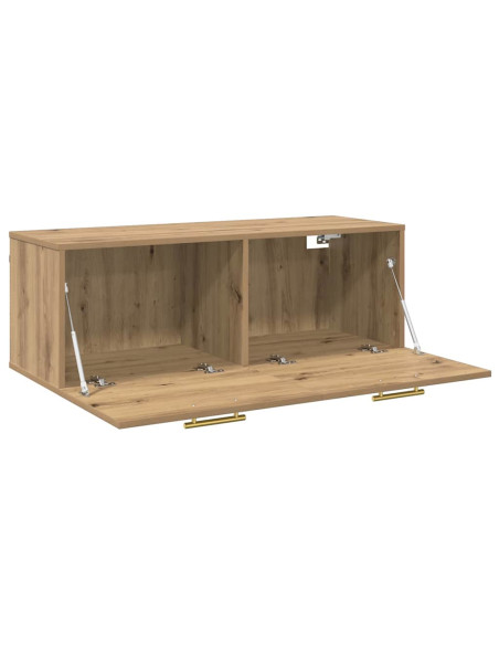 Armadietto a muro rovere artigianale 100 x 36.5 x 35 cm