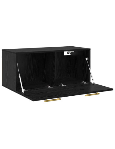 Armadietto a muro Rovere nero 80 x 36.5 x 35 cm