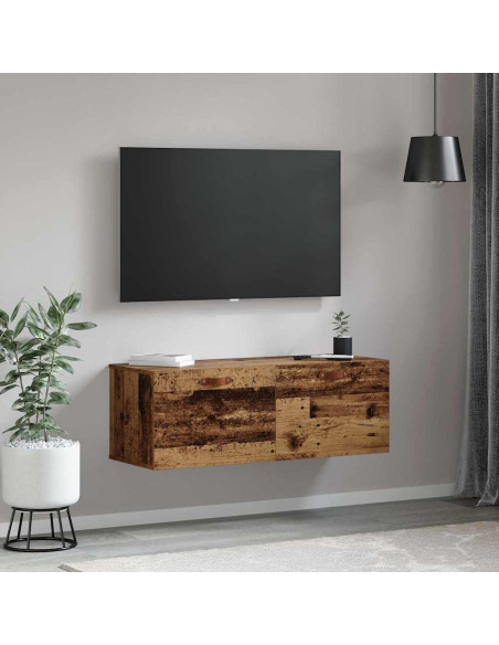 Mobiletto a muro Legno vecchio 100 x 36,5 x 35 cm