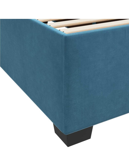 Struttura del letto Blu scuro 100 x 200 cm Velluto