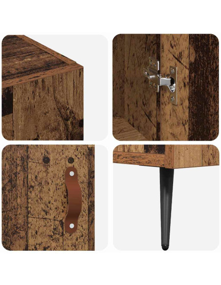 Credenza Marrone 90 x 34 x 80 cm Legno multistrato