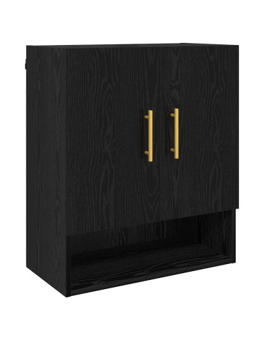 Armadietto a muro Rovere nero 60 x 31 x 70 cm Legno multistrato