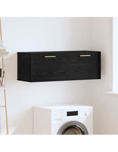 Armadietto a muro Rovere nero 100 x 36.5 x 35 cm