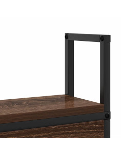 Testiera con Stazione di Carica e Storage Rovere marrone 75 cm 2